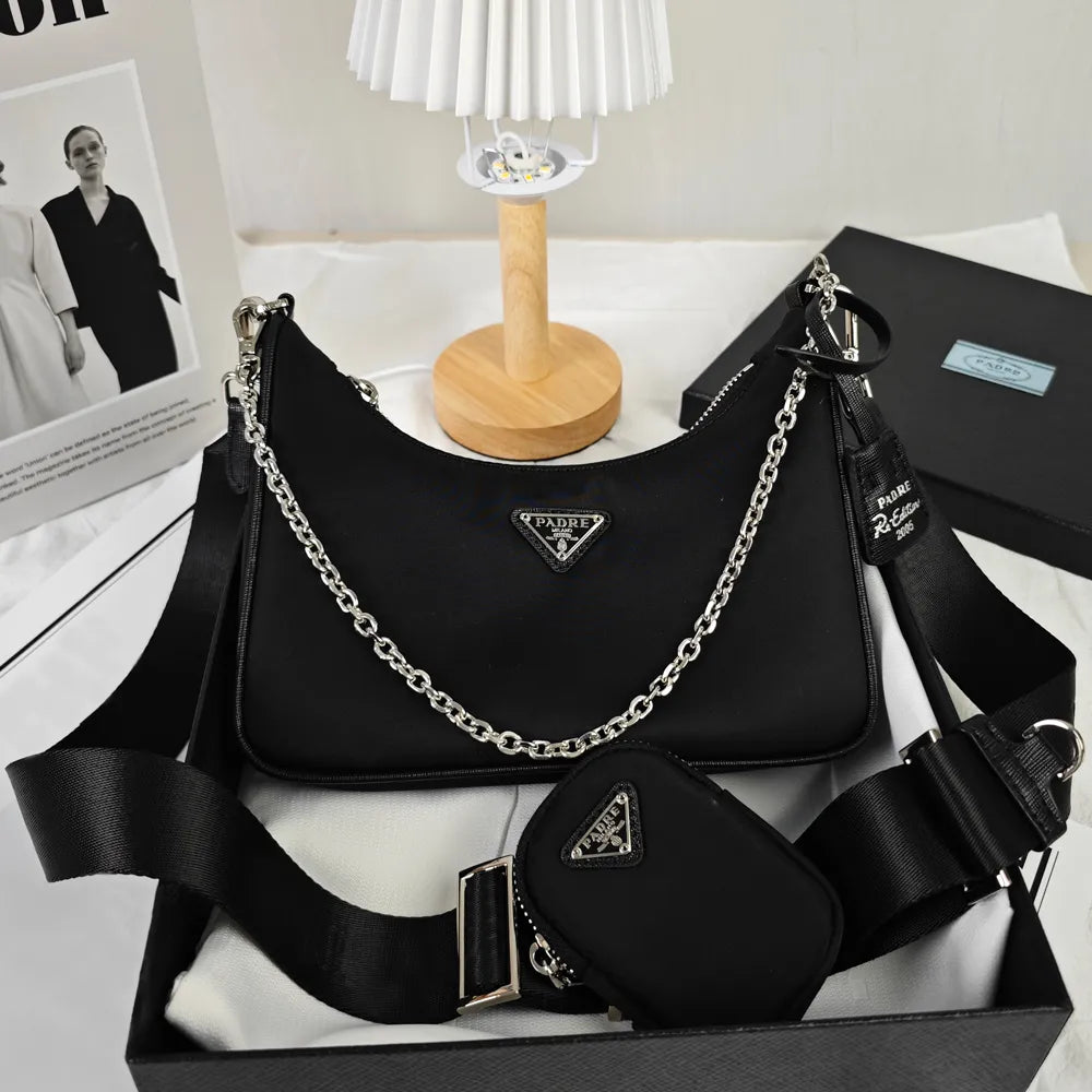 Prada Re-Edition 2005 Re-Nylon Shoulder Bag in Black