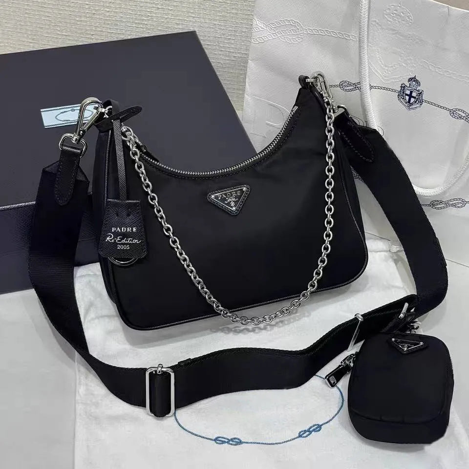 Prada Re-Edition 2005 Re-Nylon Shoulder Bag in Black