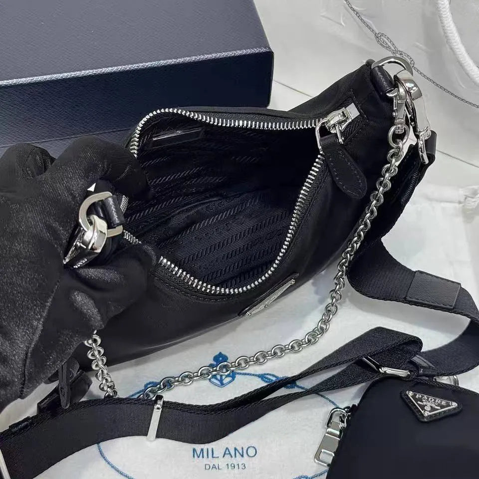 Prada Re-Edition 2005 Re-Nylon Shoulder Bag in Black